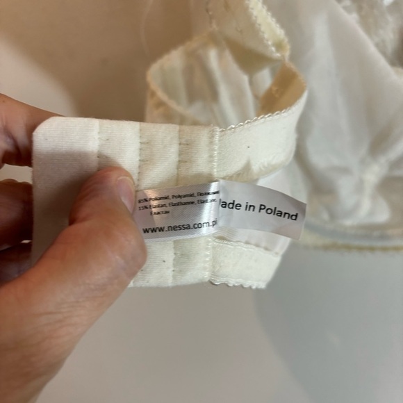NESSA LINGERIE Sz 85H 38F US Bra Selena Ecru Soft Underwire Lace Adjustable NEW - Picture 10 of 10